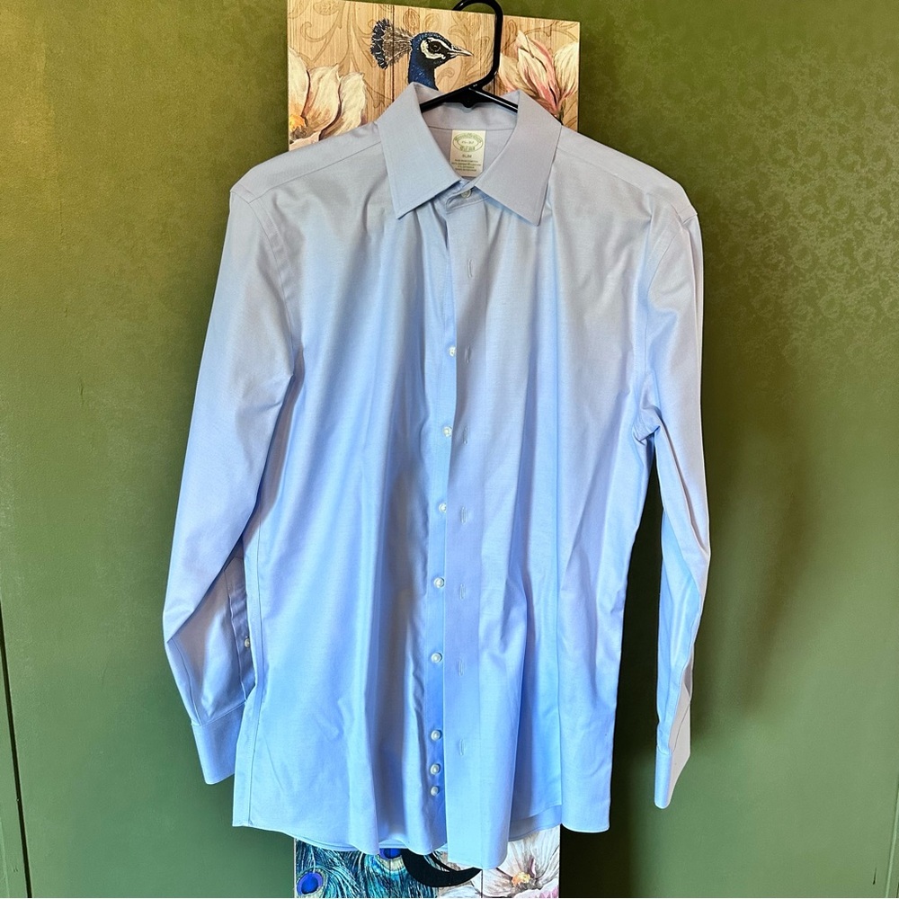 🖇️ Brooks Brothers 15-32 Slim Fit Button Down Dress Shirt